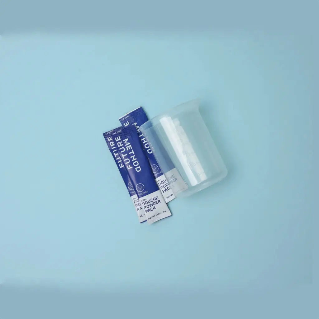 Anal Douche Powder Packs - 10 Count + Beaker