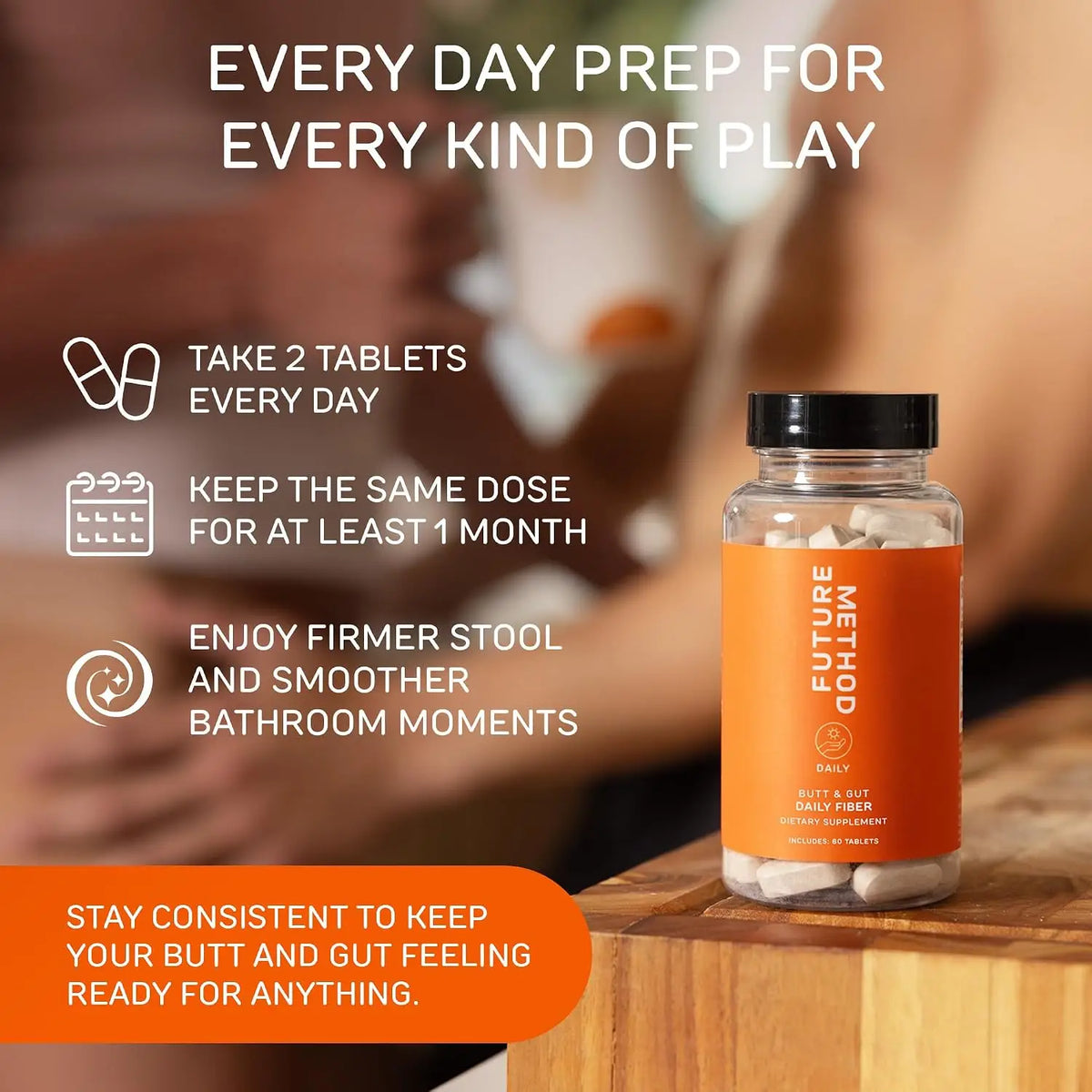 Future Method Butt + Gut Daily Fiber | Anal Prep & Health Supplement