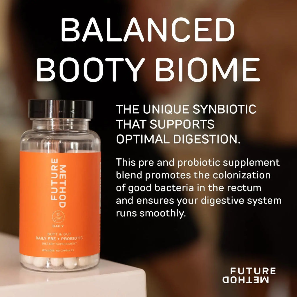 Future Method Butt + Gut Daily Pre & Probiotic | Booty Biome Supplement | 60 Capsules