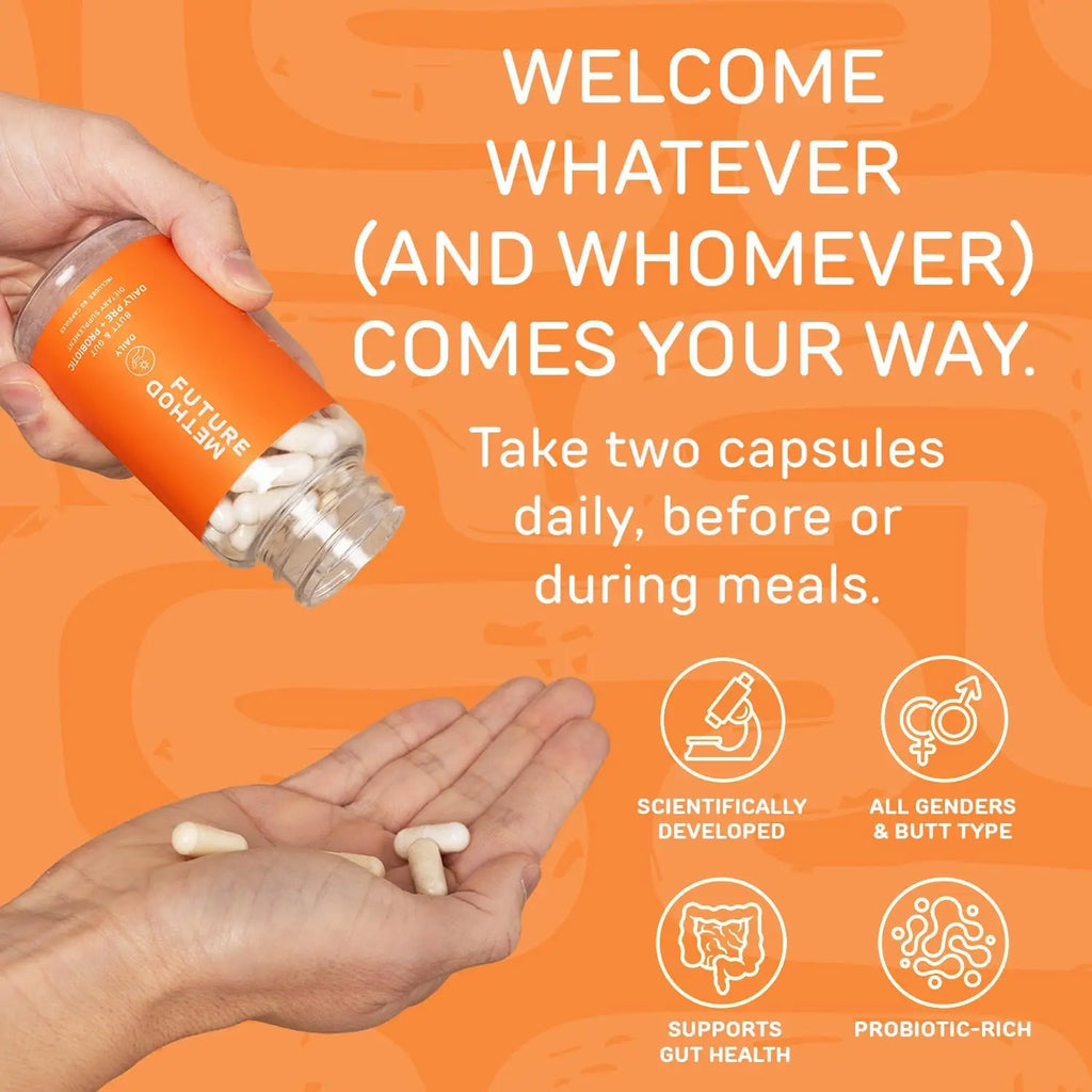 Future Method Butt + Gut Daily Pre & Probiotic | Booty Biome Supplement | 60 Capsules