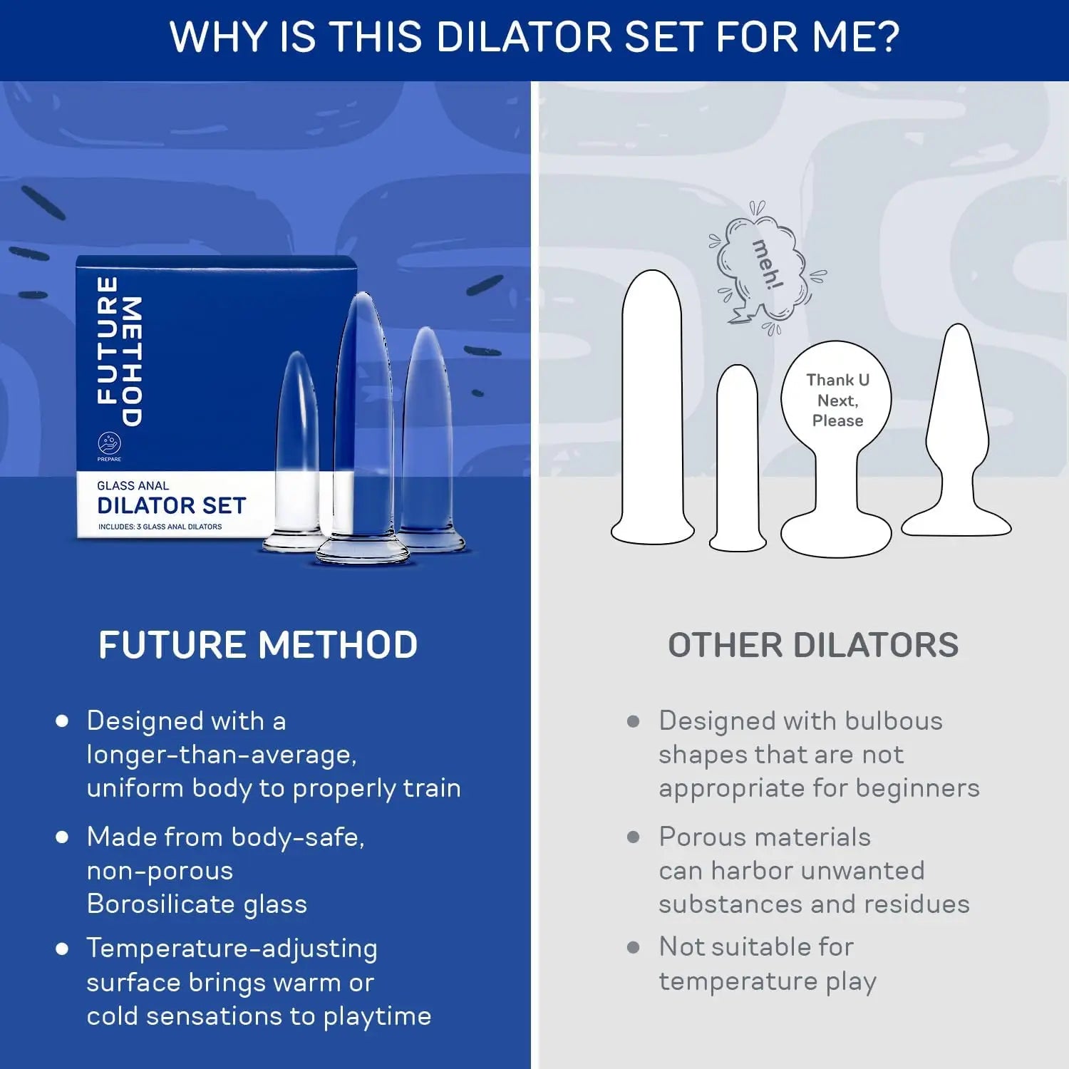 Glass Anal Dilator Set