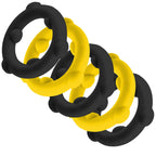 Yellow Gearheads Spinner Silicone C-Ring Mixed Colors 5-Pack