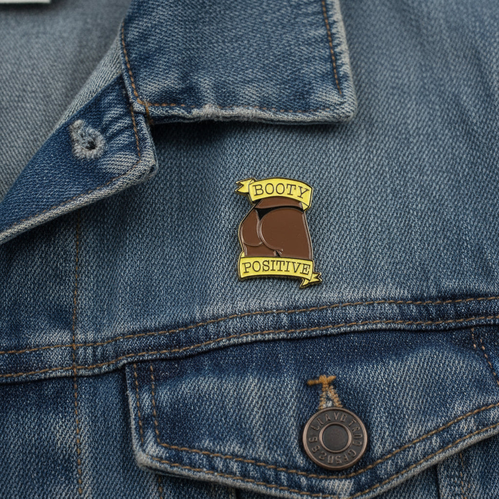 Geeky and Kinky Booty Positive Enamel Pin - Rolik®
