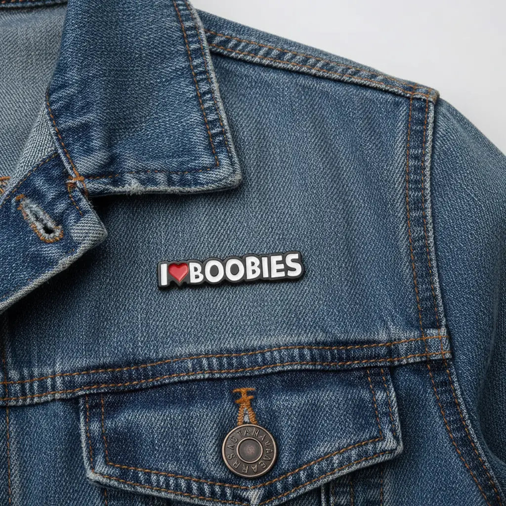 I Heart Boobies Enamel Pin