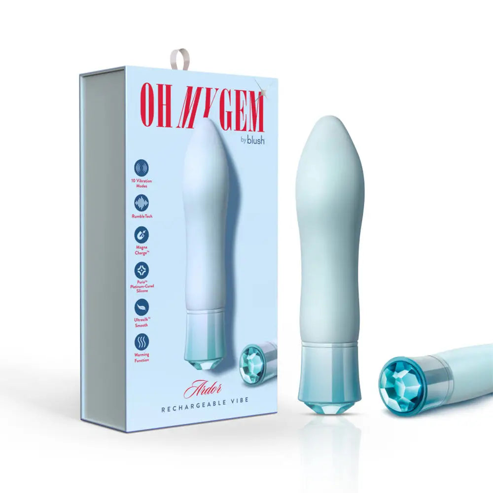 Oh My Gem Aquamarine Ardor Vibrator - Sky Blue