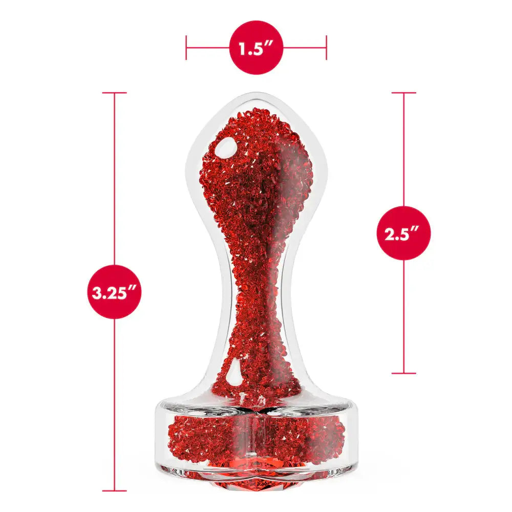 Blush Novelties® Oh My Gem Lustre Red Glass Plug - Rolik®