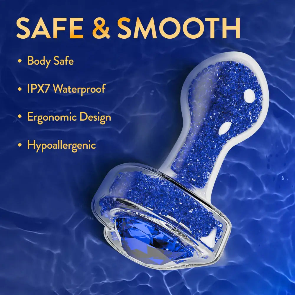 Blush Novelties® Oh My Gem Prestige Blue Glass Plug - Rolik®
