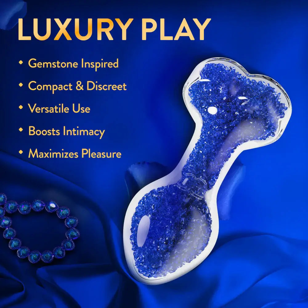 Blush Novelties® Oh My Gem Prestige Blue Glass Plug - Rolik®