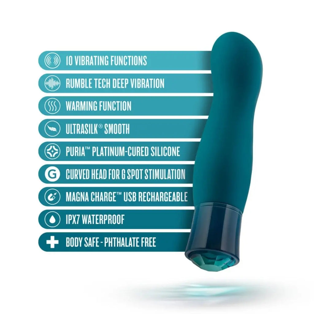Oh My Gem® Blue Topaz Fierce Rechargeable Vibrator - Rolik®