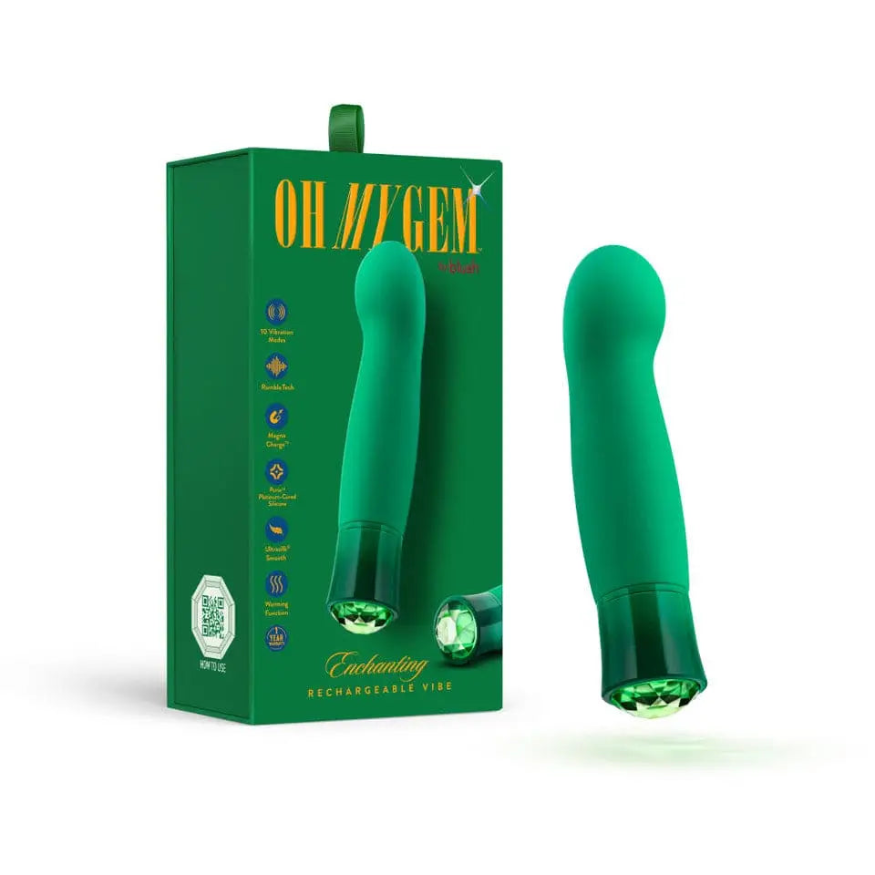 Oh My Gem® Emerald Enchanting Warming Vibrator - Rolik®