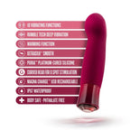 Oh My Gem® Garnet Classy Rechargeable Vibrator - Rolik®