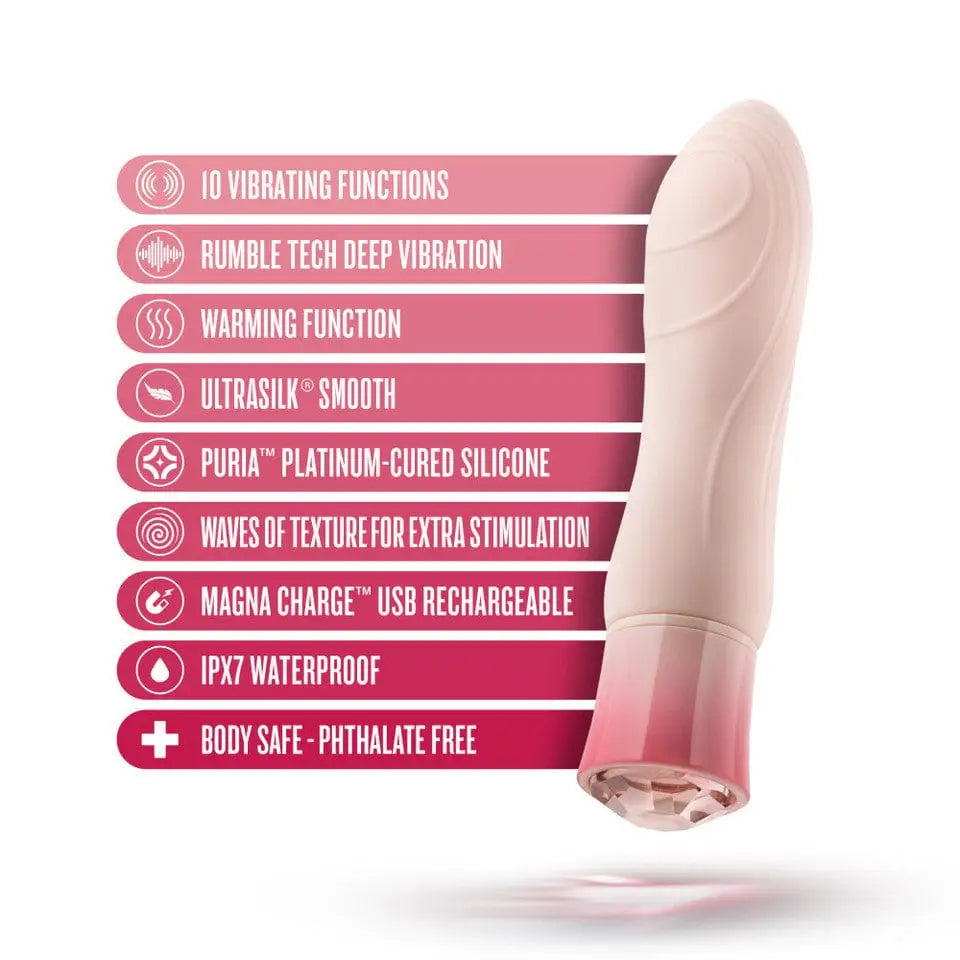 Oh My Gem® Morganite Elegant Rechargeable Vibrator - Rolik®