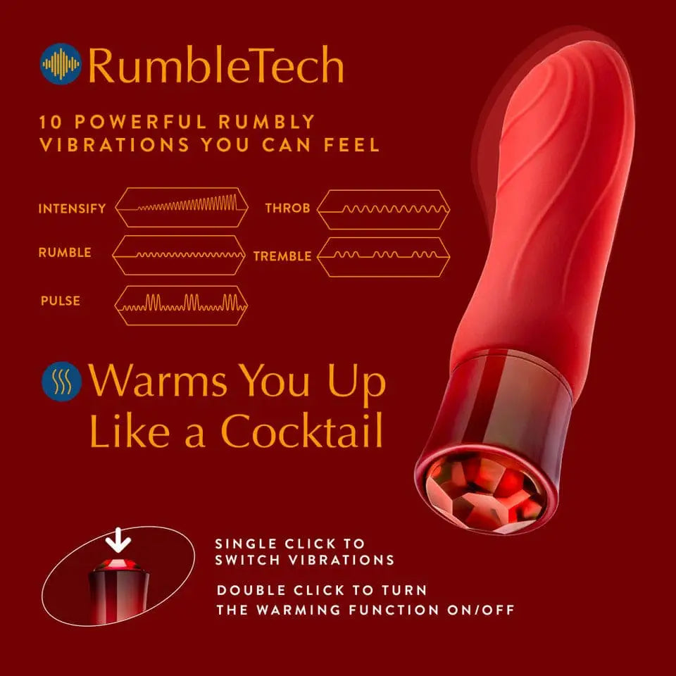 Oh My Gem® Ruby Desire Warming Vibrator - Rolik®
