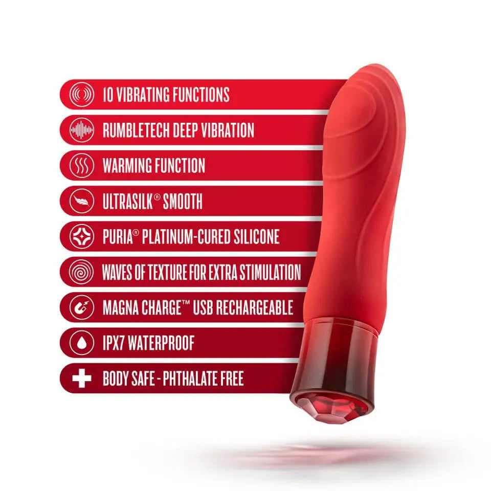 Oh My Gem® Ruby Desire Warming Vibrator - Rolik®