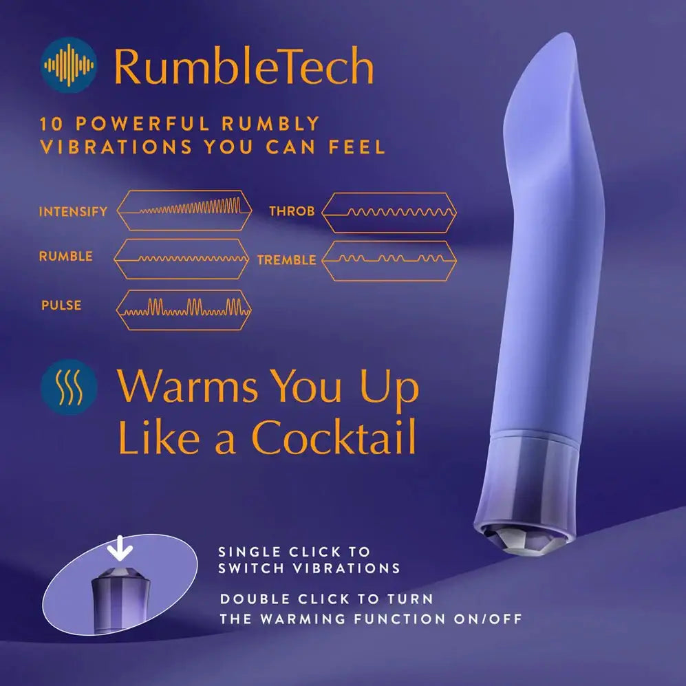 Oh My Gem® Tanzanite Enrapture Warming Vibrator - Rolik®