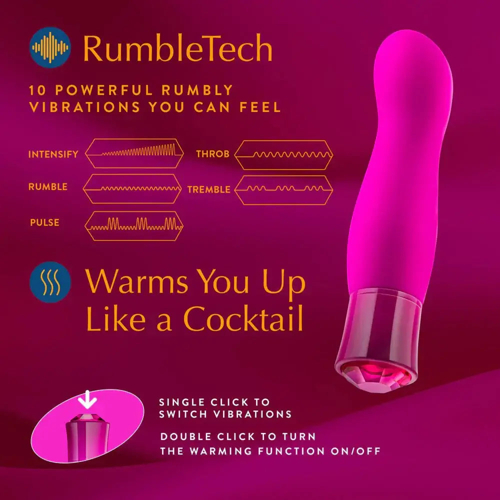 Oh My Gem® Tourmaline Exclusive Warming Vibrator - Rolik®