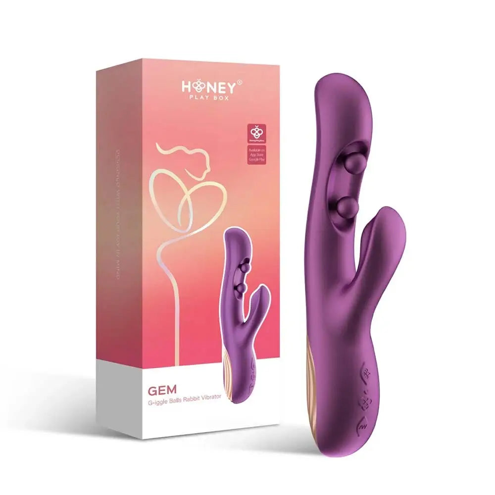 Honey Play Box Gem Wiggling Twin Balls App-Enabled Rabbit Vibrator - Rolik®