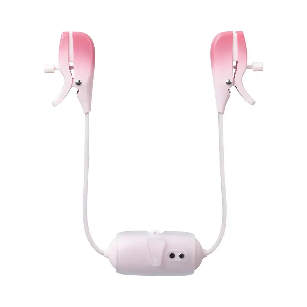 Pink Gemini Bluetooth Rechargeable Vibrating Nipple Clamps
