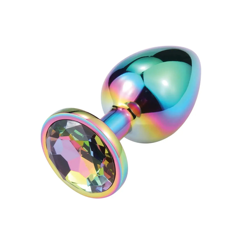Gender Fluid Excite! Aluminum Alloy Plug - Rainbow - Butt