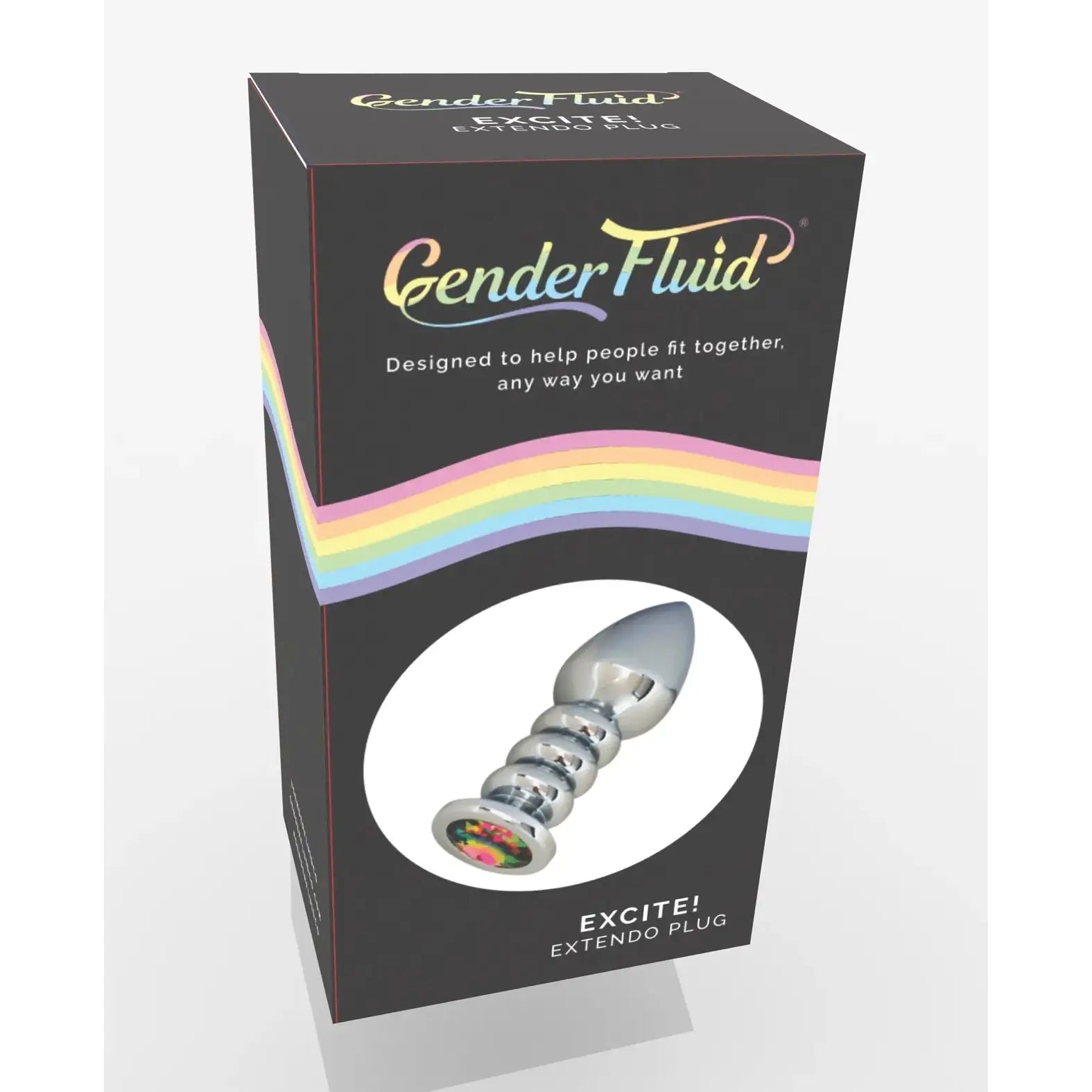 Gender Fluid Excite! Extendo Aluminum Alloy Plug - Silver - Butt
