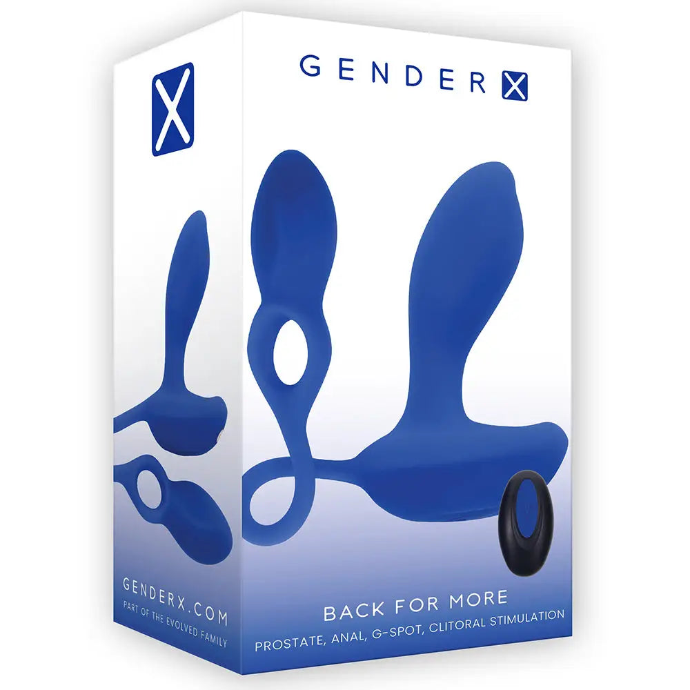 Gender X Back For More Dual Vibrator - Prostate & G-Spot Stimulator Blue