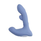 Gender X Flapjack Triple-Motor G-Spot & Clitoral Vibrator with Internal Flapper Light Blue