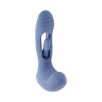 Gender X Flapjack Triple-Motor G-Spot & Clitoral Vibrator with Internal Flapper Light Blue