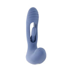 Gender X Flapjack Triple-Motor G-Spot & Clitoral Vibrator with Internal Flapper Light Blue