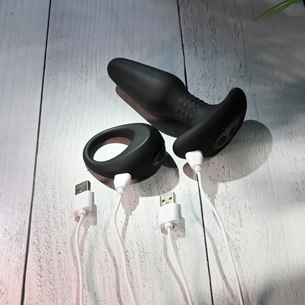 Gender X Teamwork Remote Vibrating Plug & C - Ring Set - Rolik®