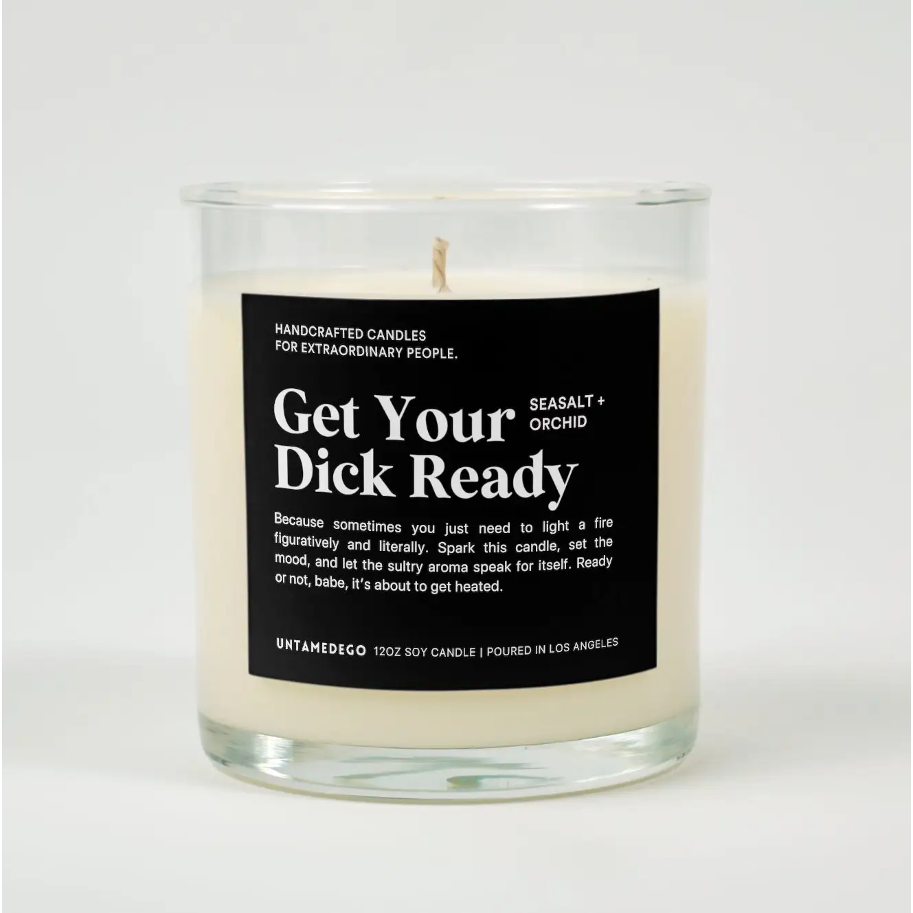 Get Your Dick Ready Glass Candle SEA SALT + ORCHID