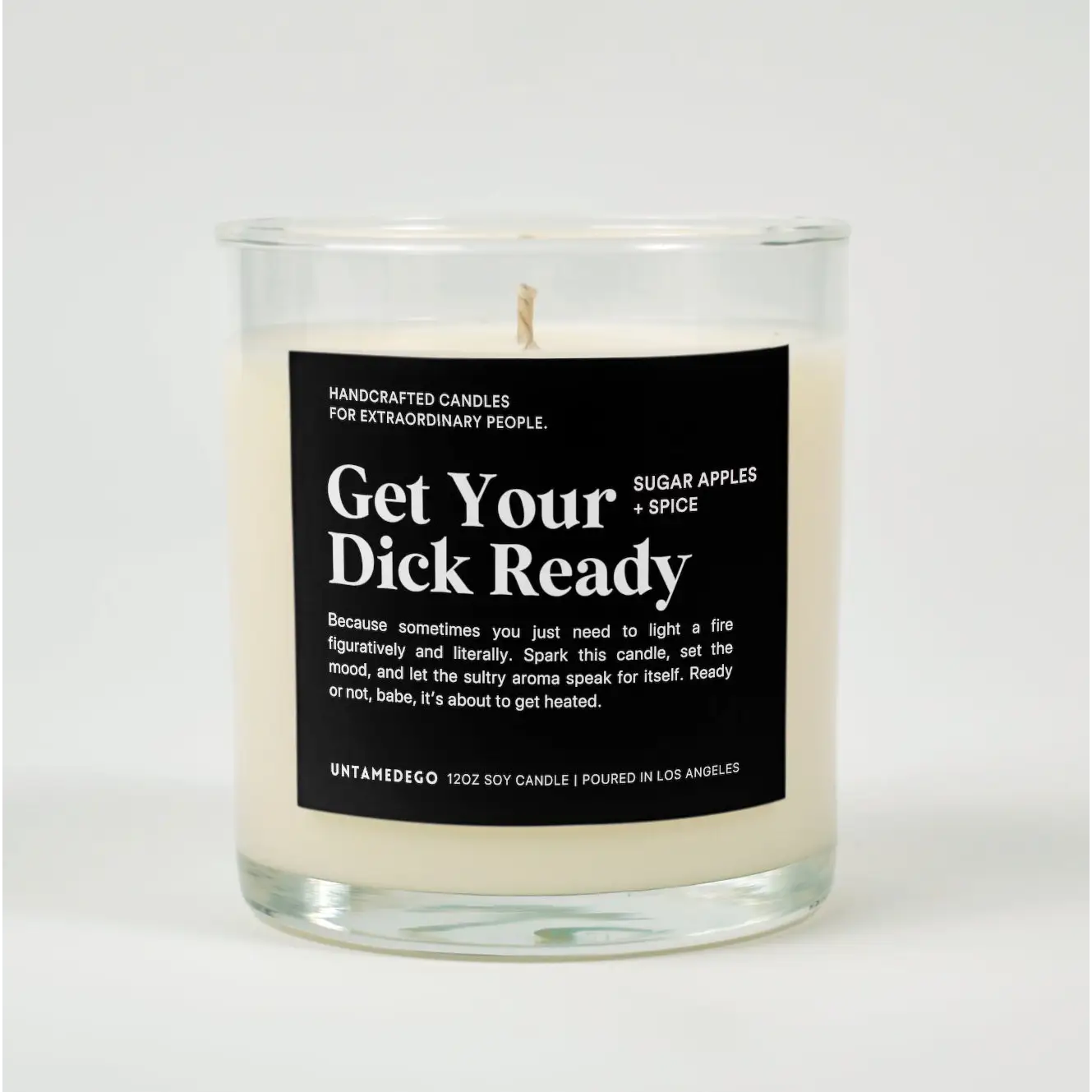 Get Your Dick Ready Glass Candle SUGAR APPLES + SPICE
