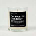 Get Your Dick Ready Glass Candle WHITE SAGE + LAVENDER