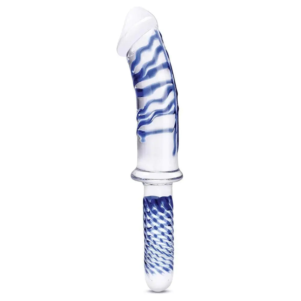 gläs 11" Realistic Double Ended Glass Dildo with Handle - Rolik®