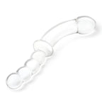 gläs 12.5" Girthy Double Sided Dong With Anal Bead Grip Handle - Rolik®