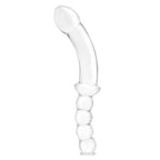 gläs 12.5" Girthy Double Sided Dong With Anal Bead Grip Handle - Rolik®