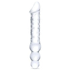gläs 12" Double Ended Glass Dildo with Anal Beads - Rolik®