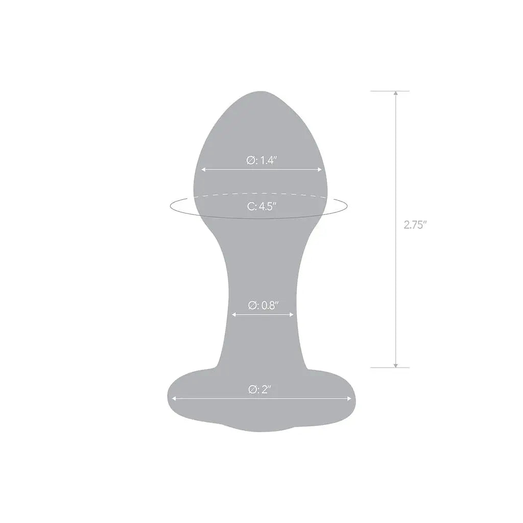 gläs 3.5" Bling Bling Glass Butt Plug - Rolik®