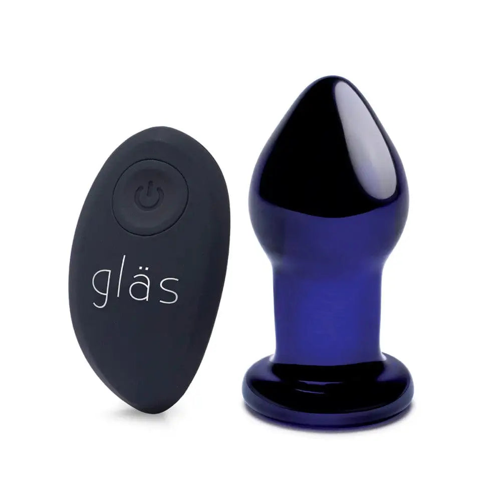 gläs 3.5" Rechargeable Remote Vibrating Glass Butt Plug - Rolik®
