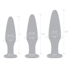 gläs 3 Piece Glass Anal Training Set - Rolik®