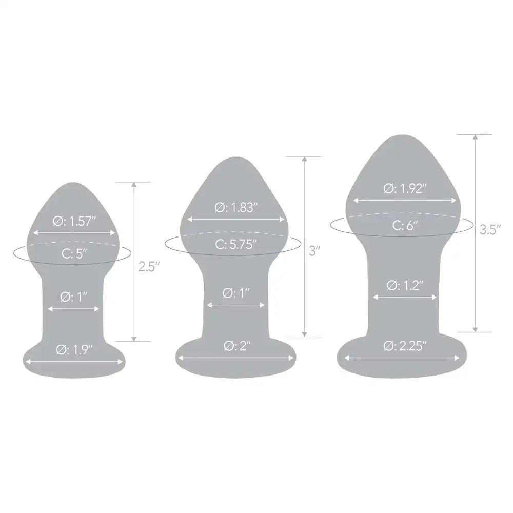 gläs 3 - Piece Pleasure Droplets Anal Training Kit - Rolik®