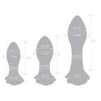 gläs 3 - Piece Rosebud Glass Butt Plug Set - Rolik®