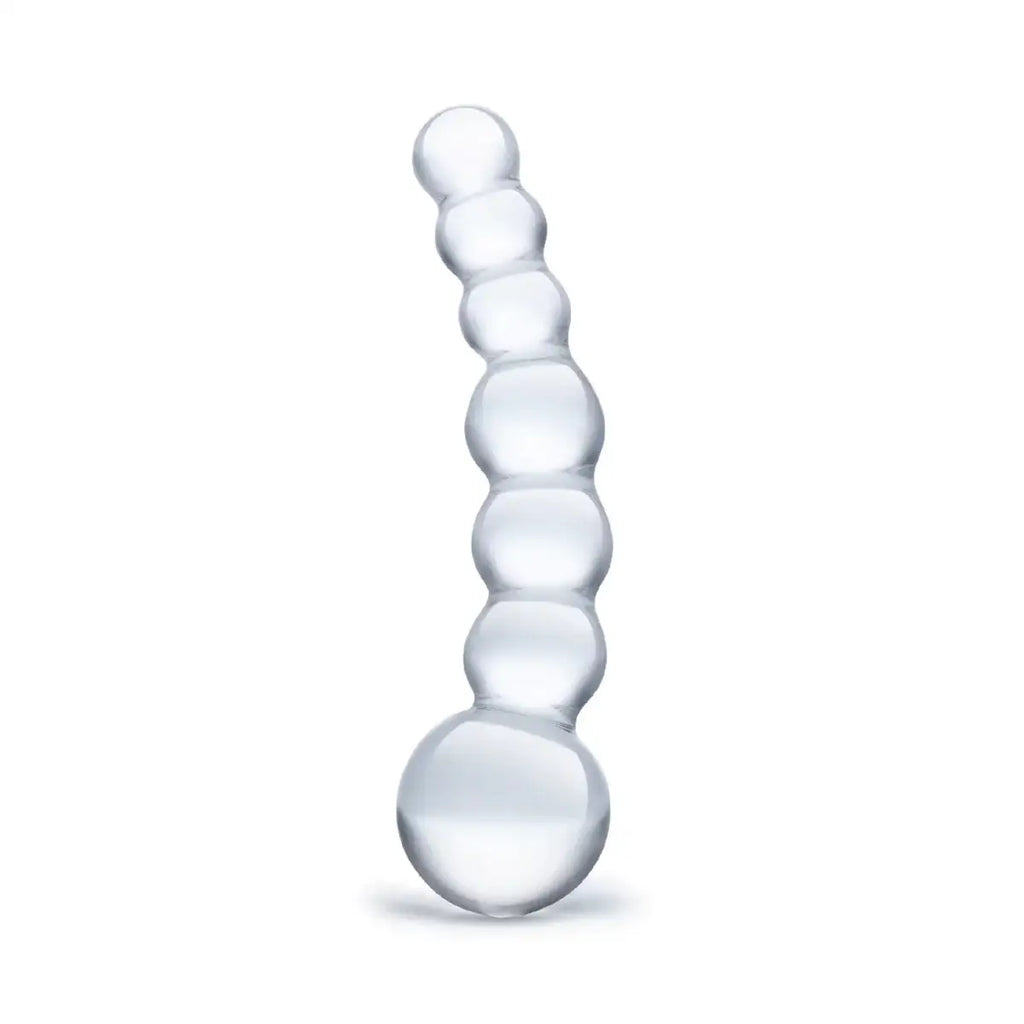 gläs 5" Curved Glass Beaded Dildo - Rolik®