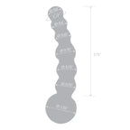 gläs 5" Curved Glass Beaded Dildo - Rolik®