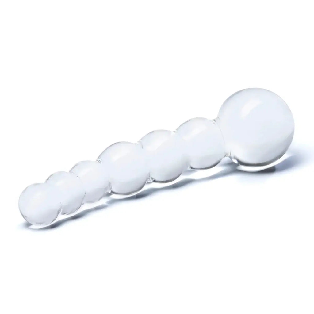 gläs 5" Curved Glass Beaded Dildo - Rolik®