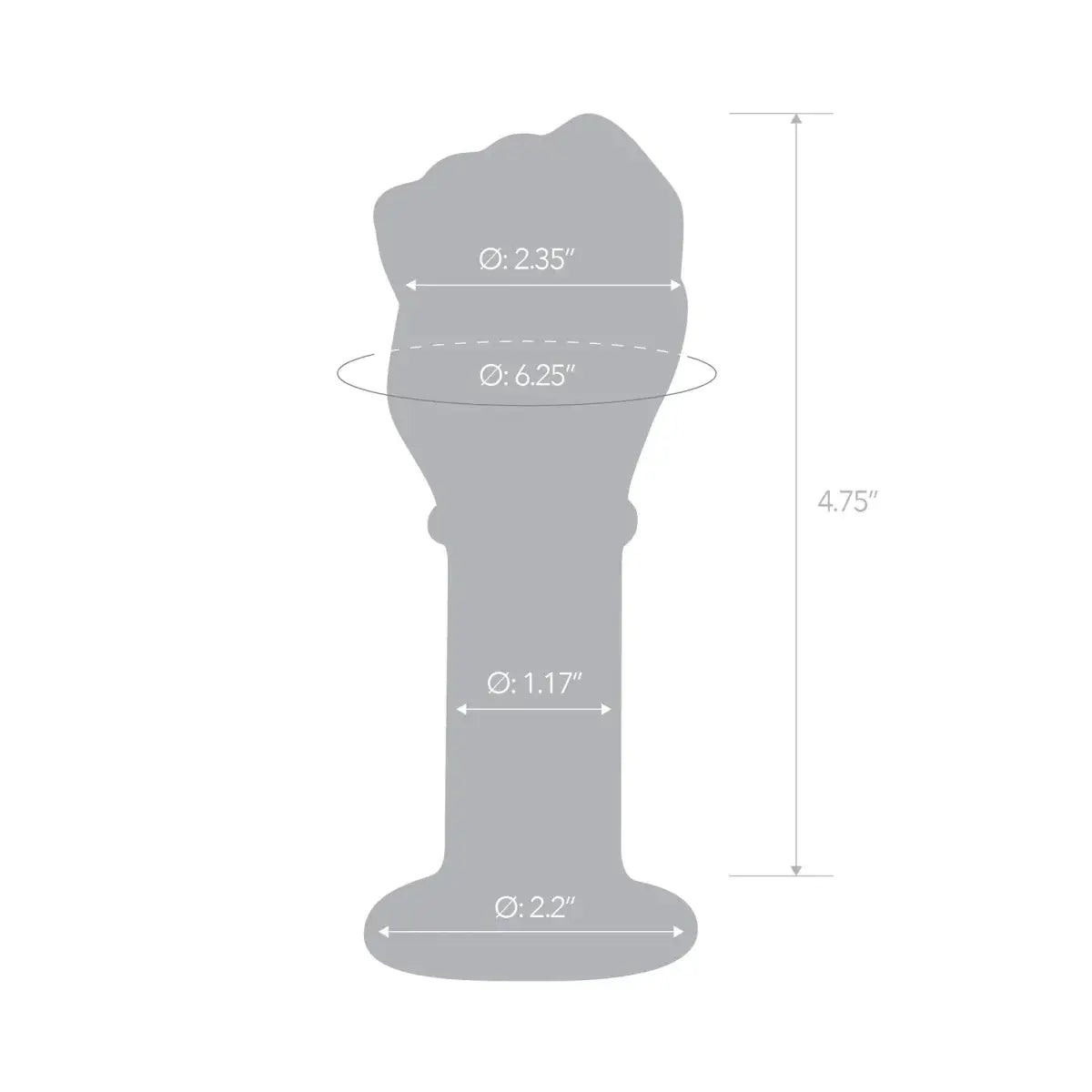 gläs 5" Glass Fist Butt Plug - Rolik®
