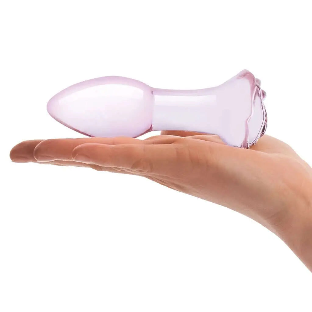 gläs 5" Rosebud Glass Butt Plug - Rolik®