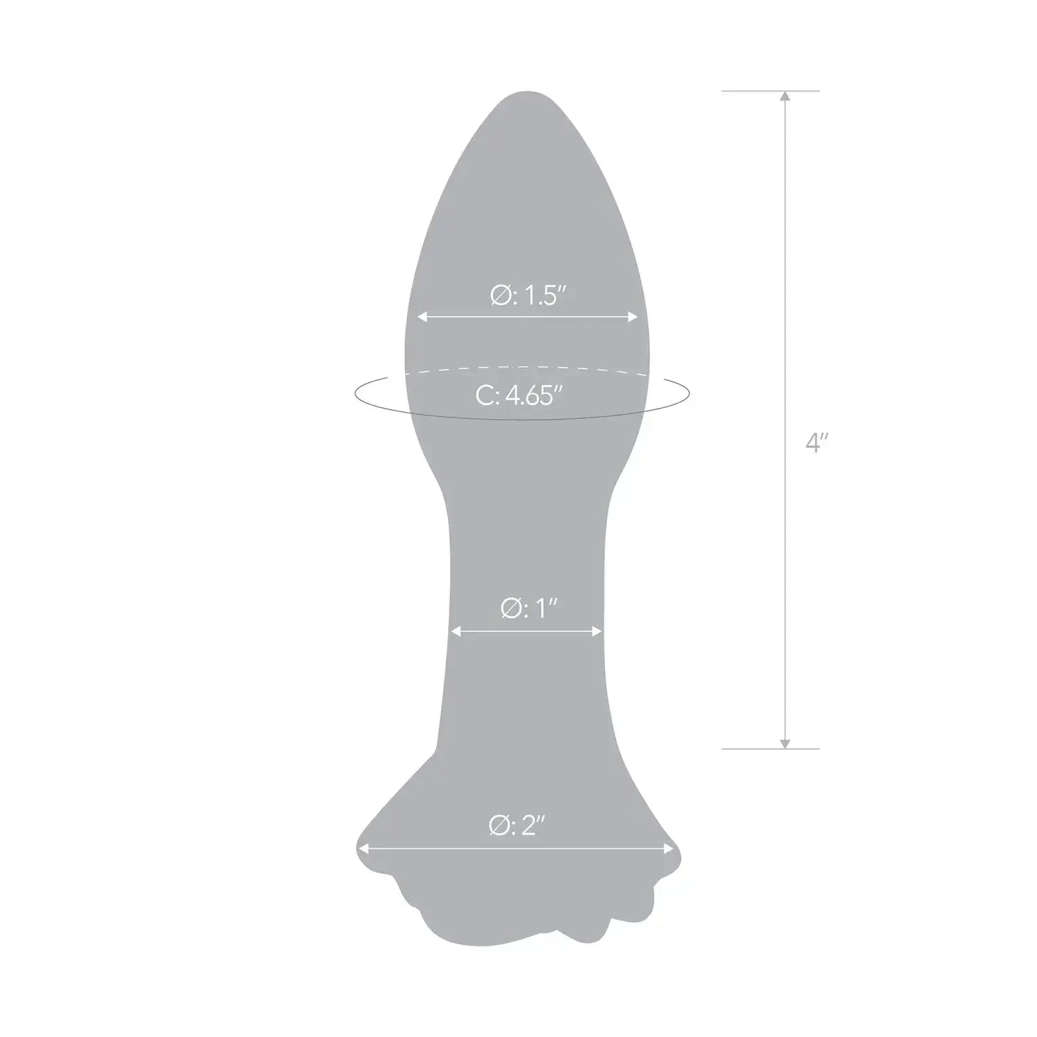 Gläs 5’’ Rosebud Glass Butt Plug - Pink
