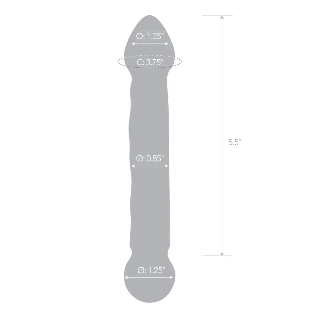 gläs 6.5" Full Tip Textured Glass Dildo - Rolik®