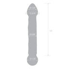 gläs 6.5" Full Tip Textured Glass Dildo - Rolik®