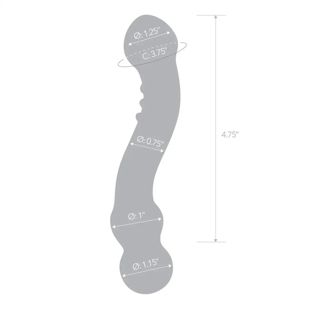 gläs 6" Curved G - Spot Glass Dildo - Rolik®